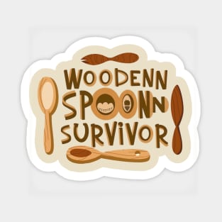 wooden spoon survivor Sticker